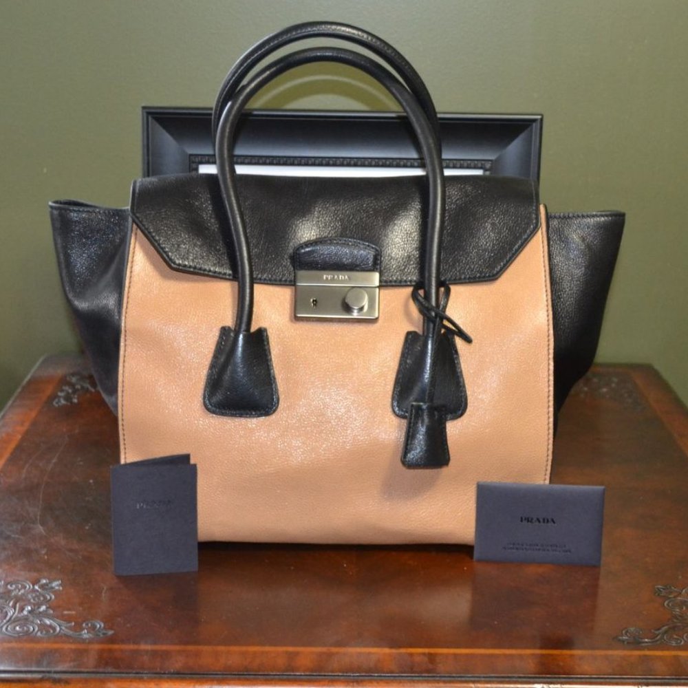 Prada Glacè Calf Large Twin Pocket Tote - Picture 10 of 15